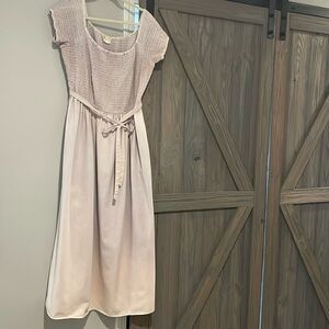 Vintage Bonnie Strauss Fade Runched Top Maxi Dress Size 14 Made in USA 🇺🇸
